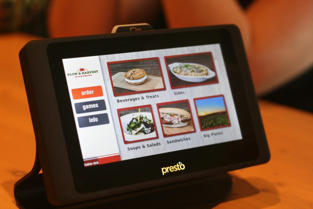Tablets for ordering at P&H.