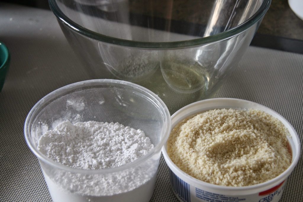almond meal & powdered sugar measured out. 